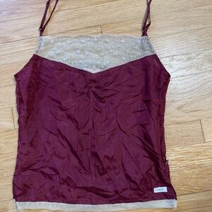 VINTAGE Hollister silk Lace Tank Cami Cami Tank Top Strappy new rare Y2K